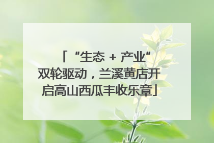 “生态 + 产业”双轮驱动，兰溪黄店开启高山西瓜丰收乐章