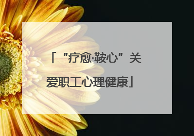 “疗愈·鞍心”关爱职工心理健康
