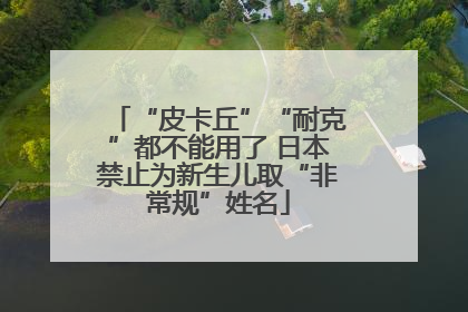 “皮卡丘”“耐克”都不能用了 日本禁止为新生儿取“非常规”姓名