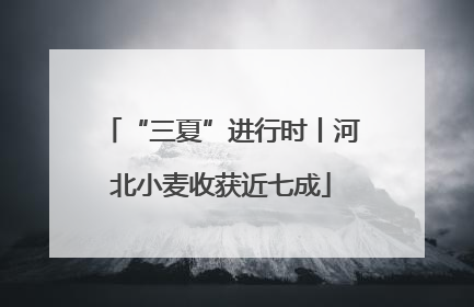 “三夏”进行时丨河北小麦收获近七成