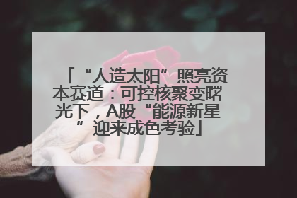 “人造太阳”照亮资本赛道：可控核聚变曙光下，A股“能源新星”迎来成色考验