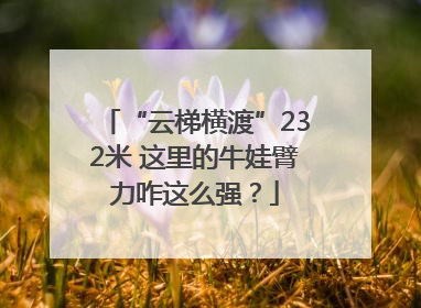 “云梯横渡”232米 这里的牛娃臂力咋这么强？