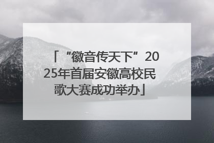 “徽音传天下”2025年首届安徽高校民歌大赛成功举办