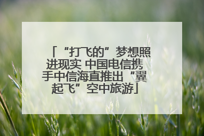 “打飞的”梦想照进现实 中国电信携手中信海直推出“翼起飞”空中旅游