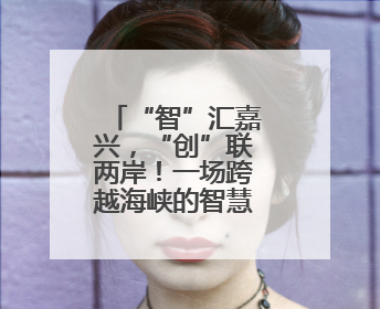 “智”汇嘉兴，“创”联两岸！一场跨越海峡的智慧盛宴开启