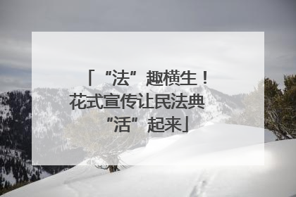 “法”趣横生！花式宣传让民法典“活”起来