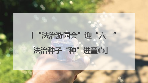“法治游园会”迎“六一” 法治种子“种”进童心