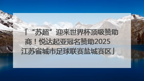“苏超”迎来世界杯顶级赞助商！悦达起亚冠名赞助2025江苏省城市足球联赛盐城赛区
