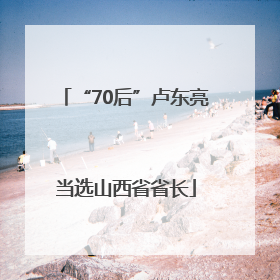 “70后”卢东亮当选山西省省长