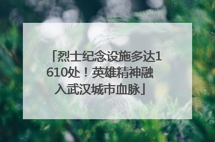 烈士纪念设施多达1610处！英雄精神融入武汉城市血脉