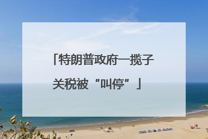 特朗普政府一揽子关税被“叫停”