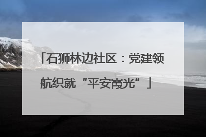 石狮林边社区：党建领航织就“平安霞光”