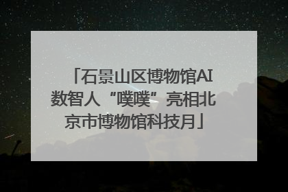 石景山区博物馆AI数智人“噗噗”亮相北京市博物馆科技月