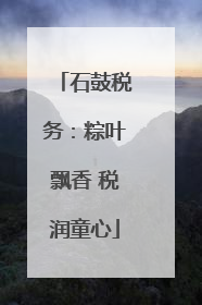 石鼓税务：粽叶飘香 税润童心