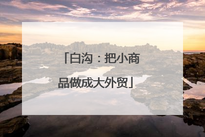 白沟：把小商品做成大外贸