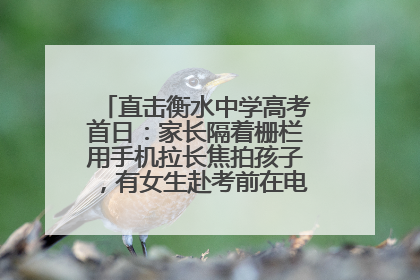 直击衡水中学高考首日：家长隔着栅栏用手机拉长焦拍孩子，有女生赴考前在电话亭与家人通话