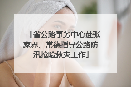 省公路事务中心赴张家界、常德指导公路防汛抢险救灾工作