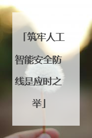 筑牢人工智能安全防线是应时之举
