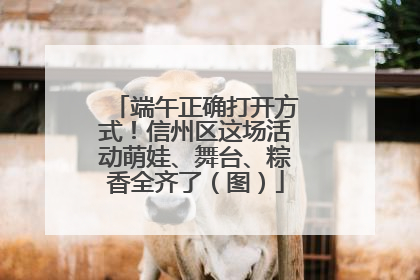 端午正确打开方式！信州区这场活动萌娃、舞台、粽香全齐了（图）