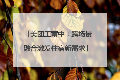 美团王莆中：跨场景融合激发住宿新需求