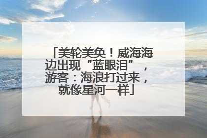 美轮美奂！威海海边出现“蓝眼泪”，游客：海浪打过来，就像星河一样