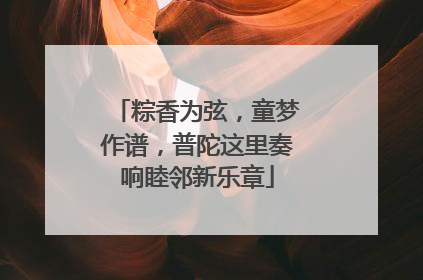 粽香为弦，童梦作谱，普陀这里奏响睦邻新乐章