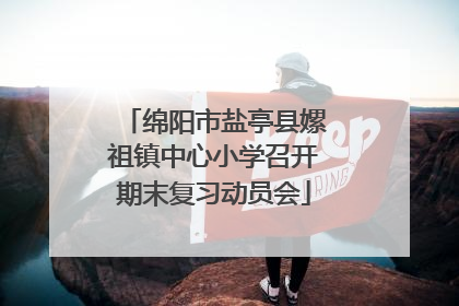 绵阳市盐亭县嫘祖镇中心小学召开期末复习动员会