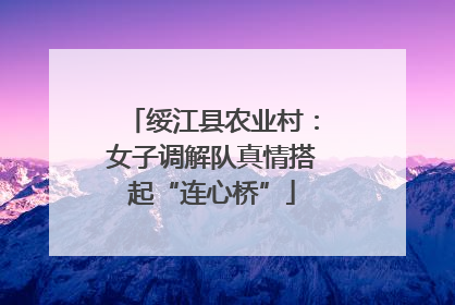 绥江县农业村：女子调解队真情搭起“连心桥”