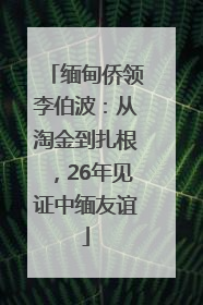 缅甸侨领李伯波：从淘金到扎根，26年见证中缅友谊