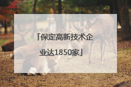 保定高新技术企业达1850家