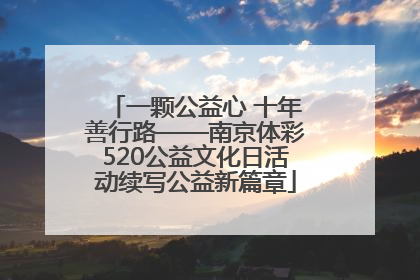 一颗公益心 十年善行路——南京体彩520公益文化日活动续写公益新篇章