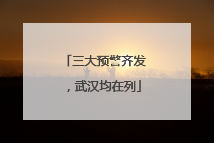 三大预警齐发，武汉均在列