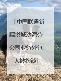 中国联通新疆塔城沙湾分公司业务外包人被约谈
