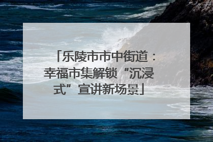 乐陵市市中街道：幸福市集解锁“沉浸式”宣讲新场景