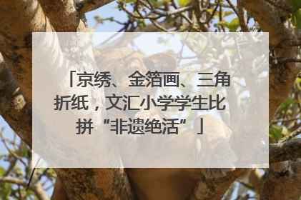 京绣、金箔画、三角折纸，文汇小学学生比拼“非遗绝活”