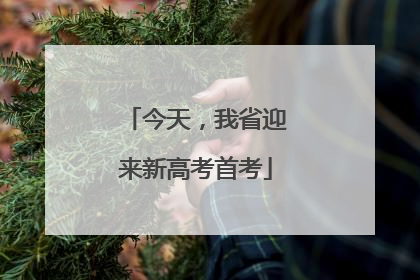今天，我省迎来新高考首考