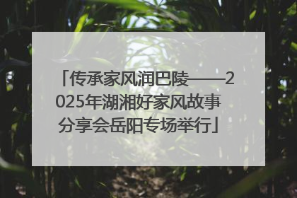 传承家风润巴陵——2025年湖湘好家风故事分享会岳阳专场举行