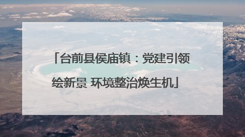 台前县侯庙镇：党建引领绘新景 环境整治焕生机