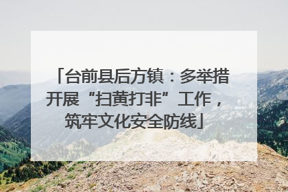 台前县后方镇：多举措开展“扫黄打非”工作，筑牢文化安全防线