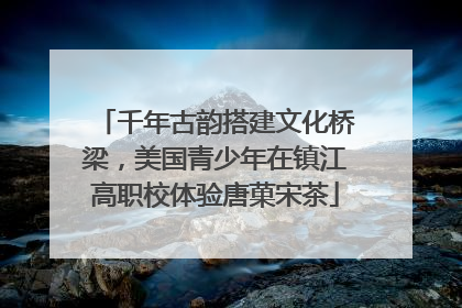 千年古韵搭建文化桥梁，美国青少年在镇江高职校体验唐菓宋茶