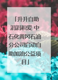 升升自助 涓涓积爱 中石化黄冈石油分公司启动自助加油公益项目
