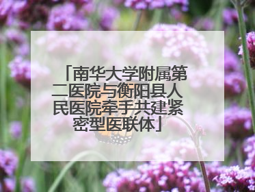 南华大学附属第二医院与衡阳县人民医院牵手共建紧密型医联体