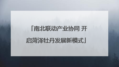 南北联动产业协同 开启菏泽牡丹发展新模式