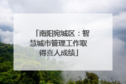 南阳宛城区：智慧城市管理工作取得喜人成绩