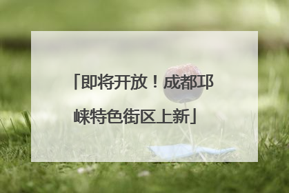 即将开放！成都邛崃特色街区上新