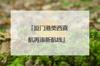 厦门港美西直航再添新航线