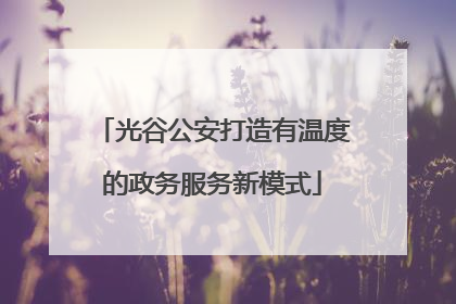 光谷公安打造有温度的政务服务新模式