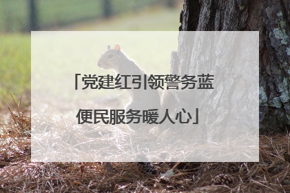 党建红引领警务蓝 便民服务暖人心