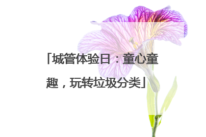 城管体验日：童心童趣，玩转垃圾分类