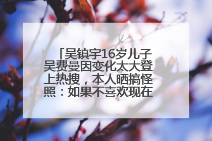 吴镇宇16岁儿子吴费曼因变化太大登上热搜，本人晒搞怪照：如果不喜欢现在的我可以离开